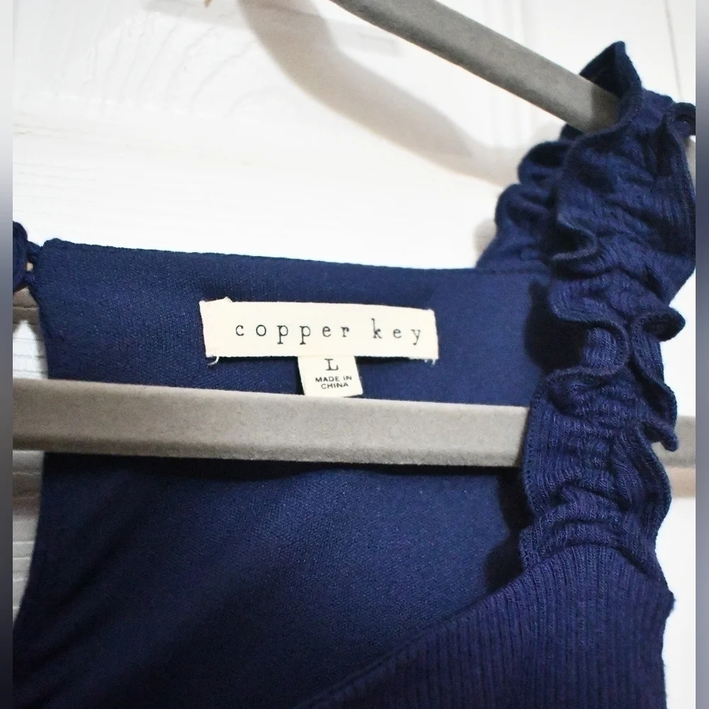 Copper Key Girl's Navy Blue Romper Size L